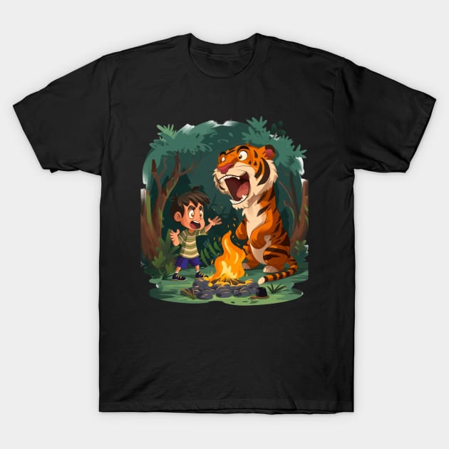 Calvin and Hobbes Reflection T-Shirt by WholesomeFood